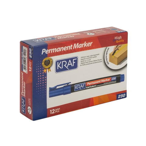 Kraf 230 Kesik Uç Koli ve Kağıt Kalemi Mavi