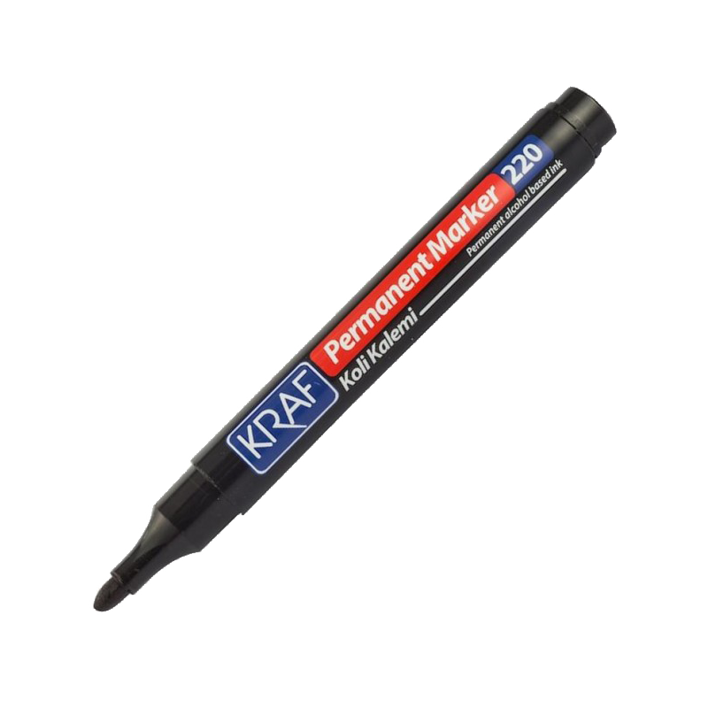 Kraf 220 Yuvarlak Uç Koli ve Kağıt Kalemi Siyah